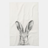 Rabbit Pencil Tekening Theedoek (Verticaal)