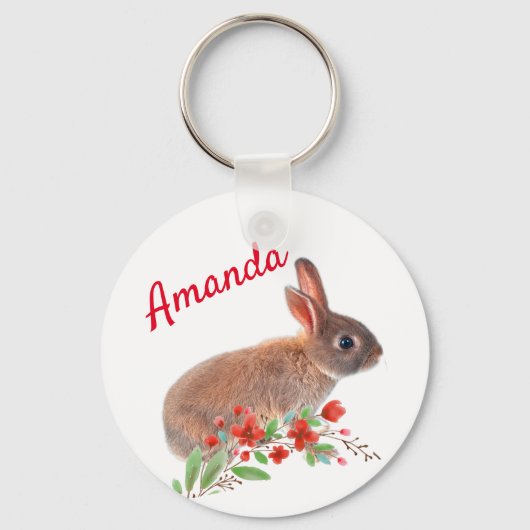 Rabbit personaliseren sleutelhanger (Voorkant)