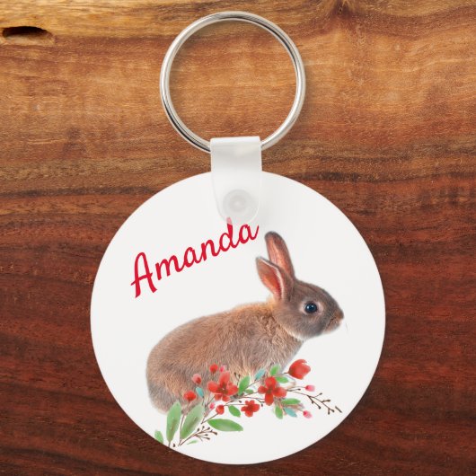 Rabbit personaliseren sleutelhanger (Voorkant)