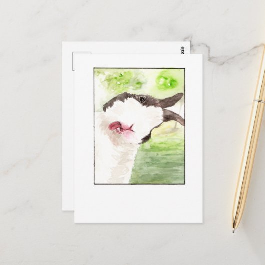 Rabbit Pet Selfie- DNM Briefkaarten (Voorkant / Achterkant in situ)