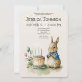 Rabbit Peter Baby shower Uitnodiging (Voorkant)