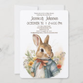 Rabbit Peter Baby shower Uitnodiging (Voorkant)