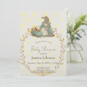 Rabbit Peter Baby shower Uitnodiging (Staand voorkant)