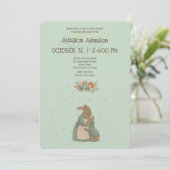 Rabbit Peter Baby shower Uitnodiging (Staand voorkant)