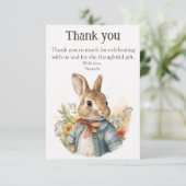 Rabbit Peter Bedankkaart (Staand voorkant)