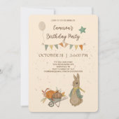 Rabbit Peter Birthday Party Invitation Kaart (Voorkant)