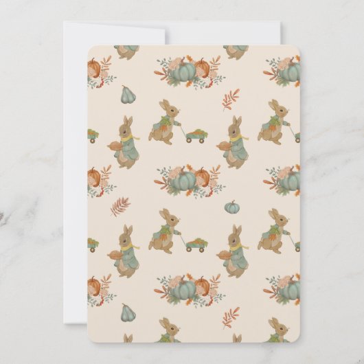 Rabbit Peter Birthday Party Invitation Kaart (Achterkant)