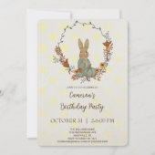 Rabbit Peter Birthday Party Invitation Kaart (Voorkant)
