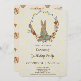 Rabbit Peter Birthday Party Invitation Kaart
