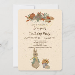 Rabbit Peter Birthday Party Invitation Kaart