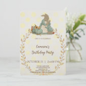 Rabbit Peter Birthday Party Invitation Kaart (Staand voorkant)