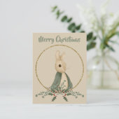 Rabbit Peter christmas Briefkaart (Staand voorkant)