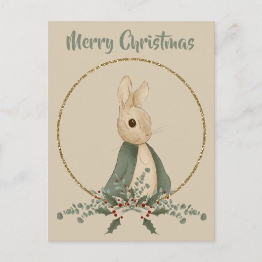 Rabbit Peter christmas Briefkaart (Voorkant)