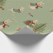 Rabbit Peter christmas Wrapping Paper Cadeaupapier (Hoek)