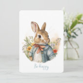 Rabbit Peter Feestdagenkaart (Staand voorkant)