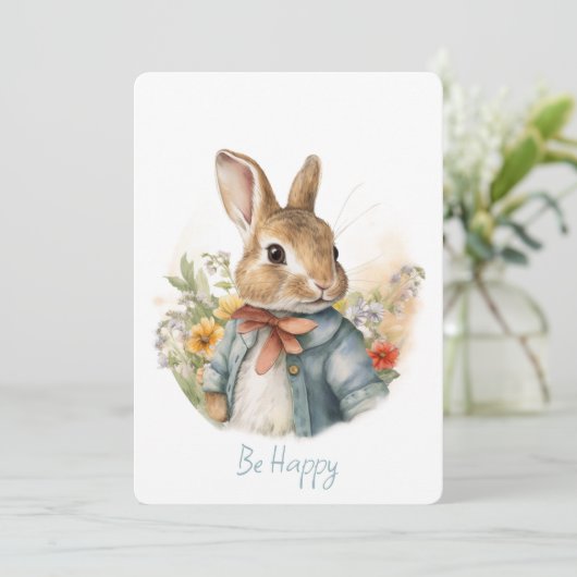 Rabbit Peter Feestdagenkaart (Staand voorkant)