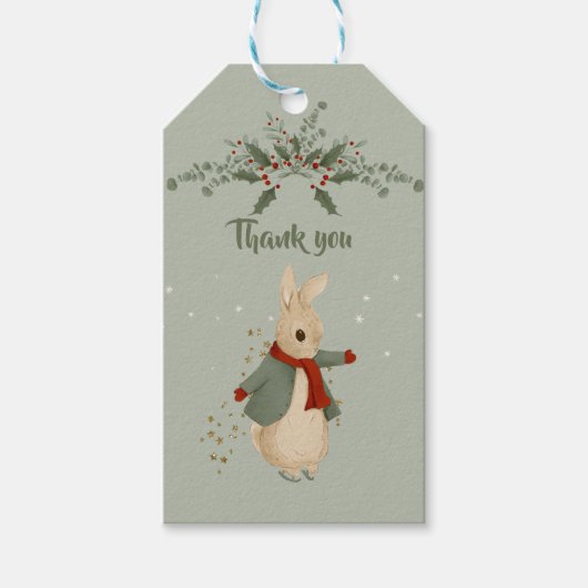 Rabbit Peter kerstcadeaus Cadeaulabel (Voorkant)