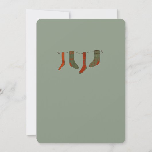 Rabbit Peter Kerstmas Baby shower Uitnodiging (Achterkant)