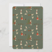 Rabbit Peter kerstmis 1 Birthday Uitnodiging (Achterkant)