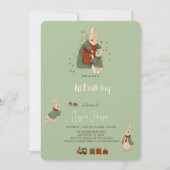 Rabbit Peter kerstmis 1 Birthday Uitnodiging (Voorkant)