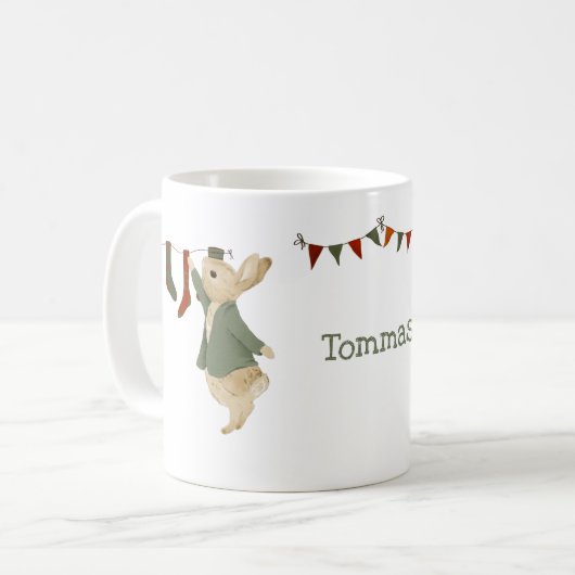 Rabbit Peter Kerstmis Coffee Mok (Voorkant links)