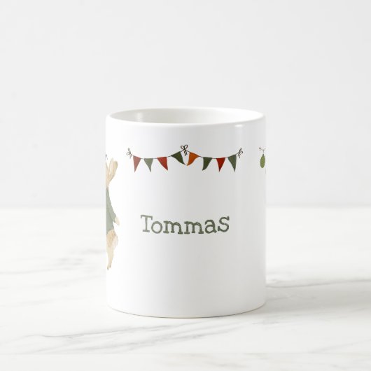 Rabbit Peter Kerstmis Coffee Mok (Center)