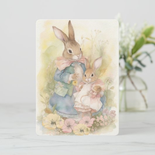 Rabbit Peter Moederdag Kaart (Staand voorkant)