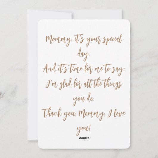 Rabbit Peter Moederdag Kaart (Achterkant)