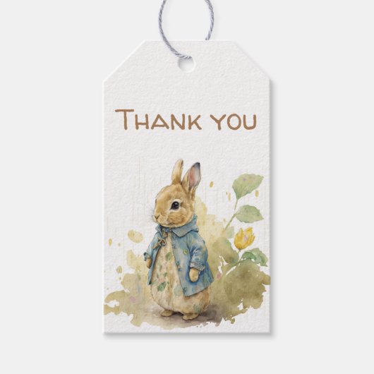 Rabbit Peter party Gift Labels Cadeaulabel (Voorkant)