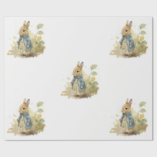 Rabbit Peter party Wrapping Paper Cadeaupapier (Vlak)