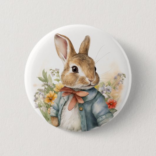 Rabbit Peter Ronde Button 5,7 Cm (Voorkant)