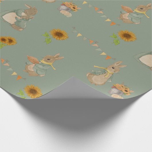Rabbit Peter Thanksgiving Wrapping Paper Cadeaupapier (Hoek)