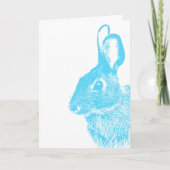 Rabbit Photo Art Stempel Gevouwen Paas Kaart (Voorkant)