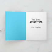 Rabbit Photo Art Stempel Gevouwen Paas Kaart (Binnen)