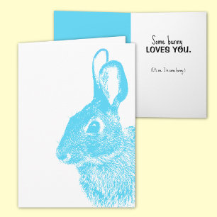 Rabbit Photo Art Stempel Gevouwen Paas Kaart