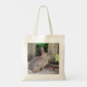 Rabbit Photo Garden Monogram Tote Bag (Achterkant)