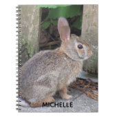 Rabbit Photo Persoonlijke naam Notitieboek (Voorkant)