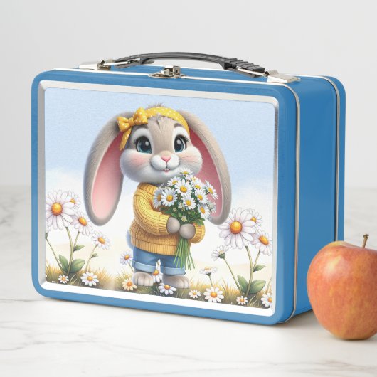 Rabbit pink ears white daisies  (In situ)