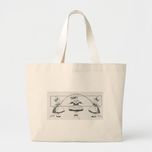 Rabbit Play Grote Tote Bag (Voorkant)
