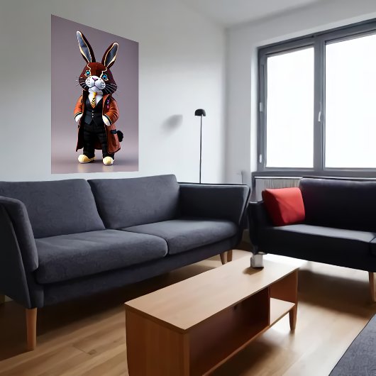 Rabbit plush speelgoed | AI Art. Poster
