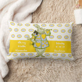 Rabbit Polka Dot Gray Blauwgroen Blue Baby Stats Kussen (Deken)