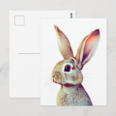 Rabbit Portrait 022 Briefkaart (Voorkant / Achterkant)