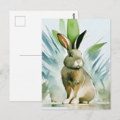 Rabbit Portrait 024 Briefkaart (Voorkant / Achterkant)