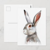Rabbit Portrait 026 Briefkaart (Voorkant / Achterkant)