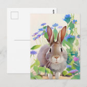 Rabbit Portrait 036 Briefkaart (Voorkant / Achterkant)