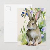 Rabbit Portrait 043 Briefkaart (Voorkant / Achterkant)