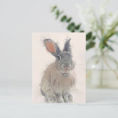 Rabbit Portret No.33 Briefkaart (Staand voorkant)
