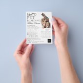 Rabbit Portret, Pet Boarding Adverteren Flyer (Hand)