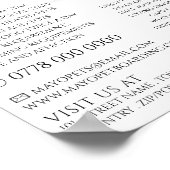 Rabbit Portret, Pet Boarding Adverteren Poster (Hoek)