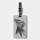 Rabbit Portret Profile Bagagelabel (Voorkant verticaal)